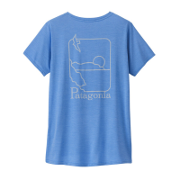 Patagonia W's Cap Cool Daily Graphic Shirt - Waters, Swelldrifter: Abundant Blue X-Dye, M