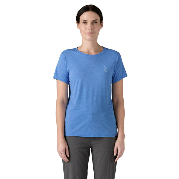 Patagonia W's Cap Cool Daily Graphic Shirt - Waters, Swelldrifter: Abundant Blue X-Dye, M