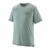 Patagonia M's Cap Cool Merino Blend Graphic Shirt, Fitz Roy Strata: Thermal Blue, S