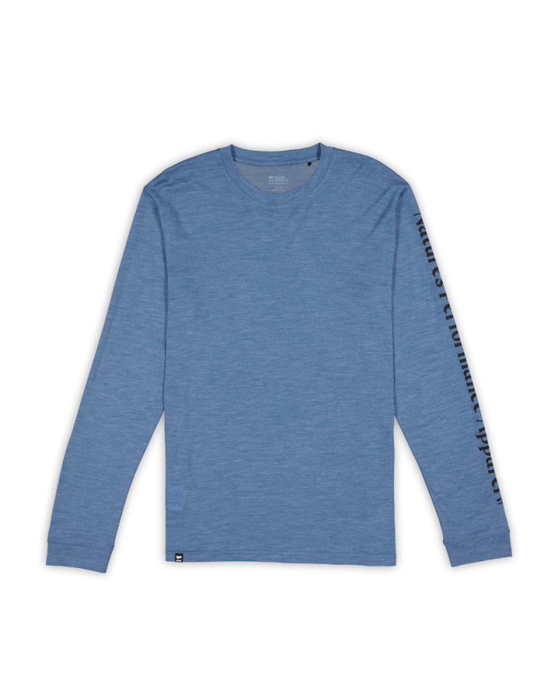 Mons Royale Zephyr Merino Tencel™ Long Sleeve, Steel Blue, Grösse L