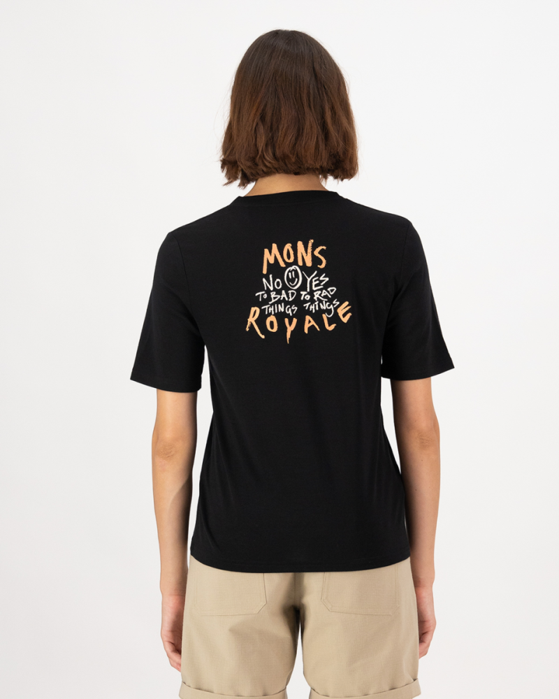 Mons Royale Icon Merino T-Shirt, Black, Grösse M