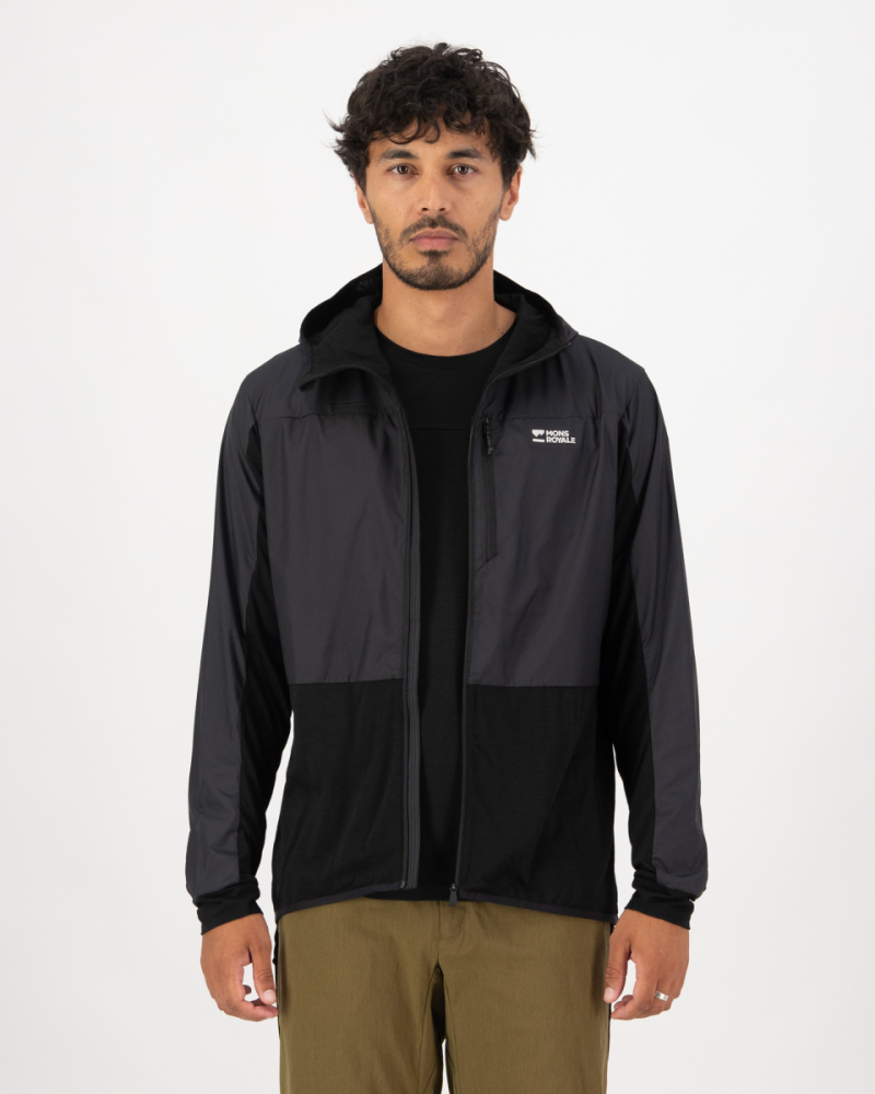 Mons Royale Diversion Merino Wind Jacket, Black, Grösse M