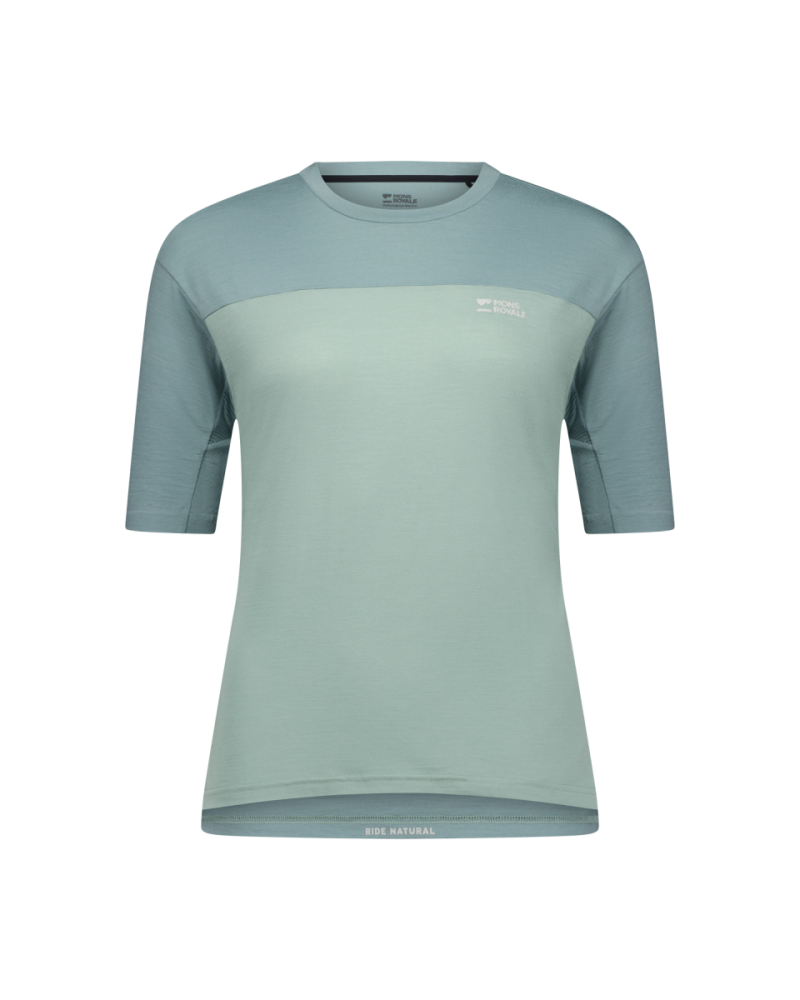 Mons Royale Diversion Merino Bike Jersey Short Sleeve, Dew / Desert Sage, Grösse S
