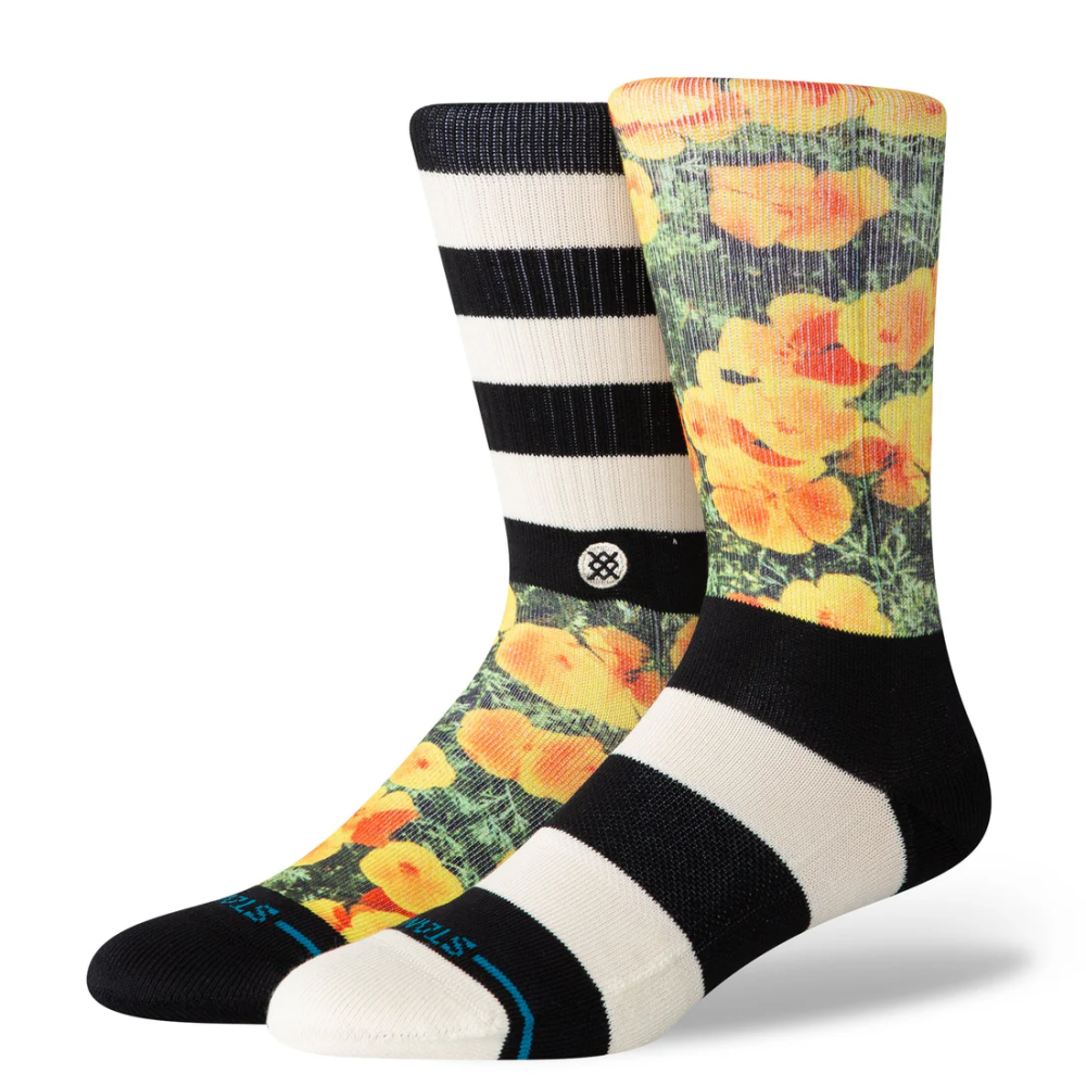 STANCE Very Poppin Crew, Black/White - Gr. M