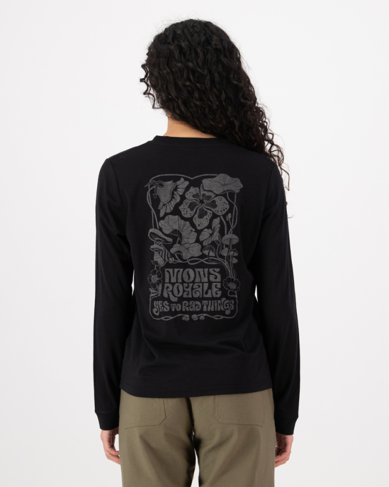 Mons Royale Icon Merino Long Sleeve, Black, Grösse S