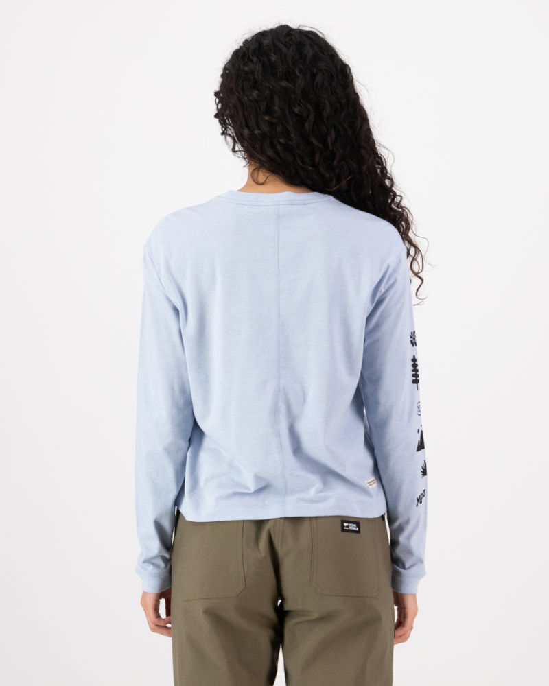 Mons Royale Yonder Merino Organic Cotton Long Sleeve, Frost, Grösse M
