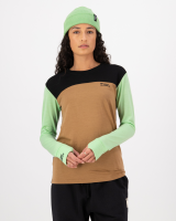 Mons Royale Yotei Merino Long Sleeve, Matcha / Toffee / Black, Grösse M