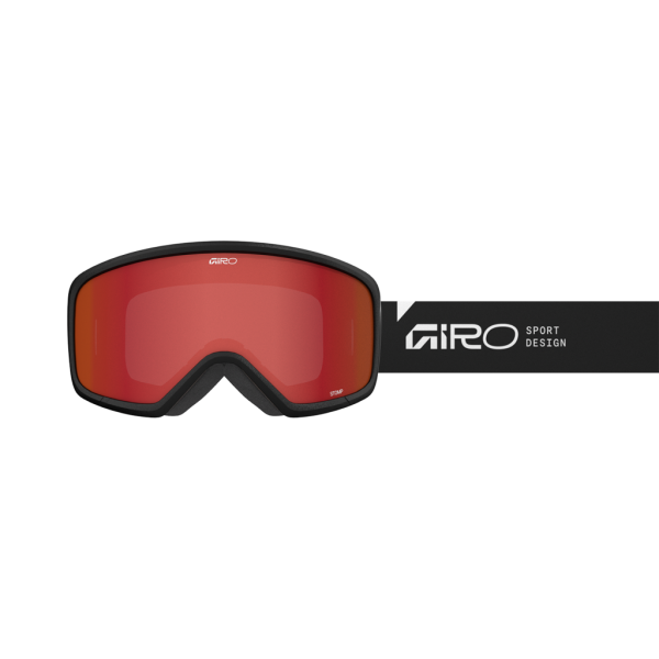 Giro Stomp Flash Goggle, black wordmark amber scarlet S2
