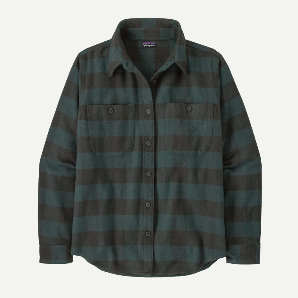 Patagonia W's Fjord Flannel Shirt, Buffalo Check: Old Growth Green, M