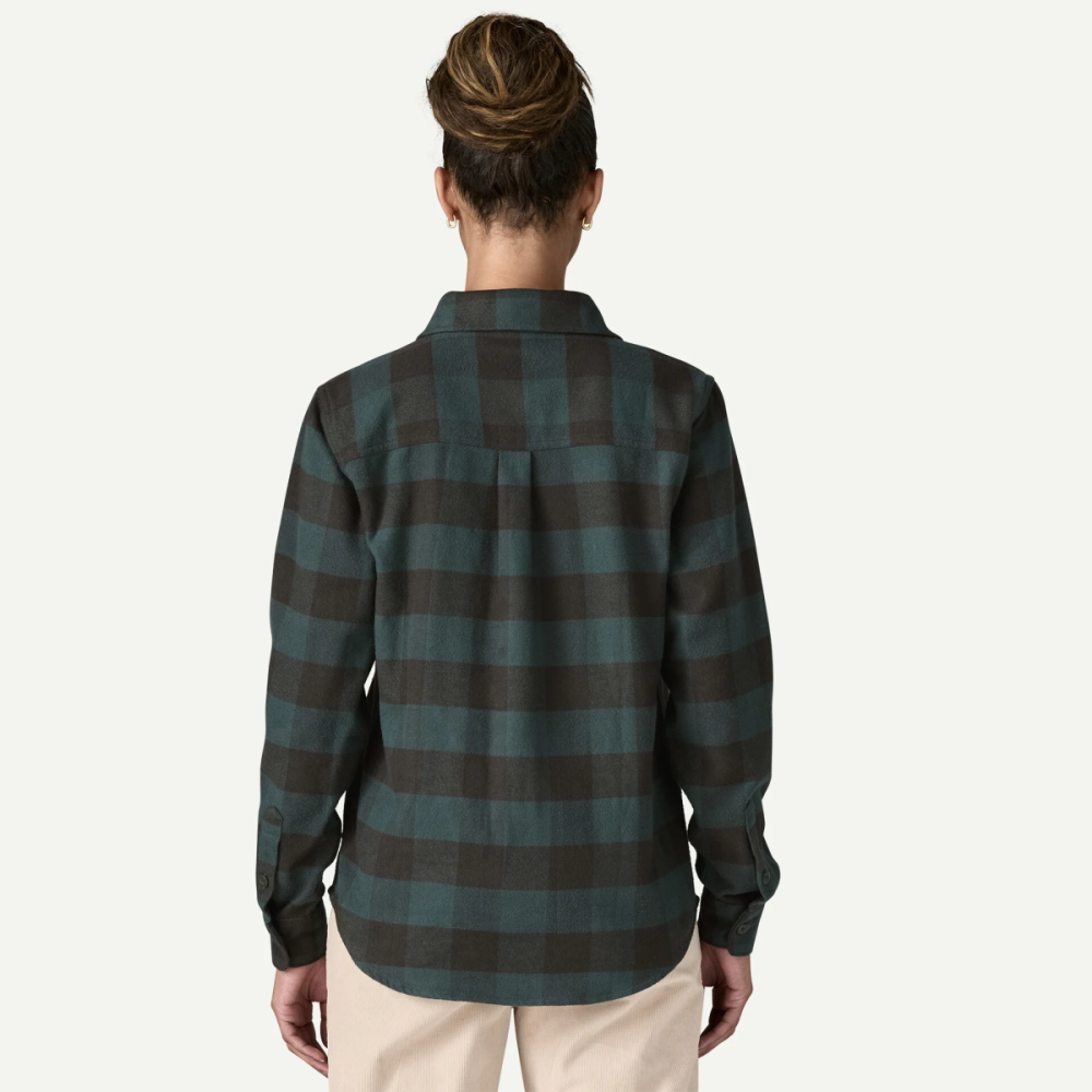 Patagonia W's Fjord Flannel Shirt, Buffalo Check: Old Growth Green, M