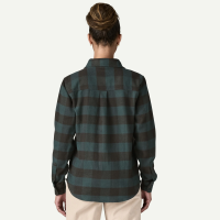 Patagonia W's Fjord Flannel Shirt, Buffalo Check: Old Growth Green, M