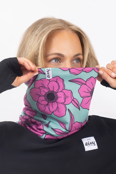 EIVY Colder Neckwarmer 25 , Turquoise Flower