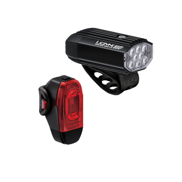Lezyne Micro Drive 800+ / Ktv Drive+ Pair, satin black
