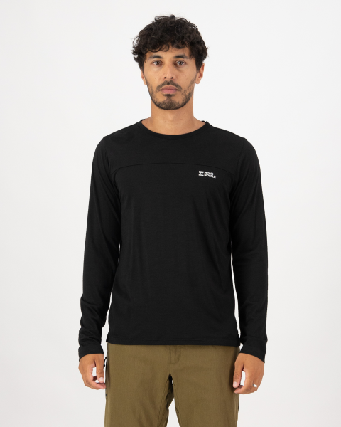 Mons Royale Diversion Merino Bike Jersey Long Sleeve, Black
