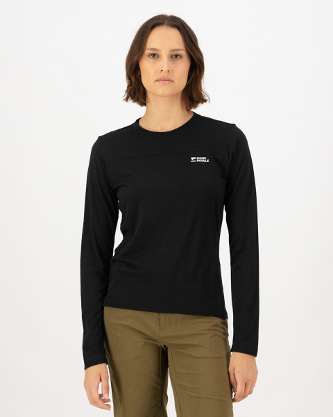 Mons Royale Diversion Merino Bike Jersey Long Sleeve, Black