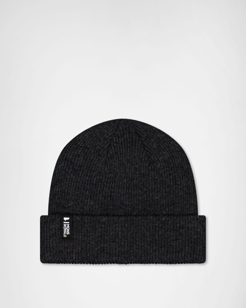 Mons Royale Chunky Logger Merino Beanie, Charcoal Grey, Grösse OS