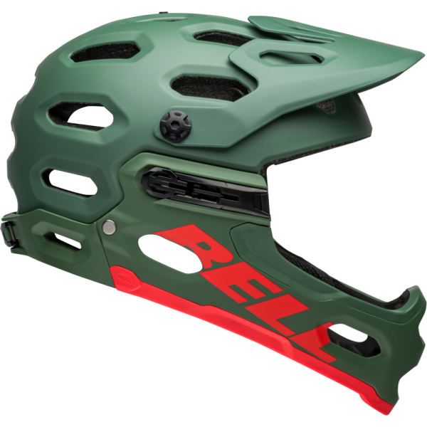 Bell Super 3R MIPS Helmet, matte dark green/infrared, M