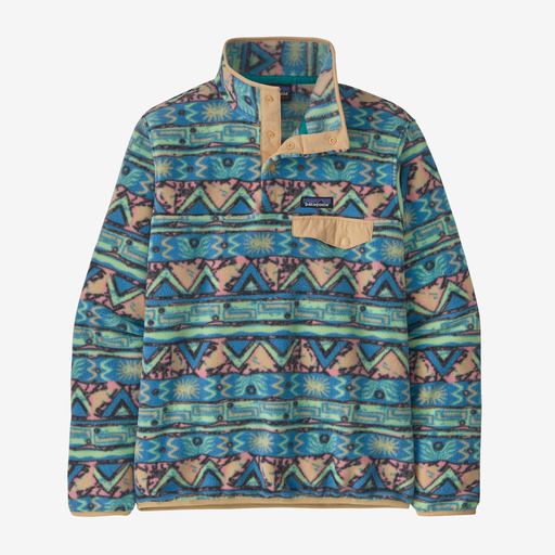 Patagonia W's LW Synch Snap-T P/O, High Hopes Geo: Salamander Green, M