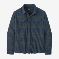 Patagonia M's Fjord Flannel Shirt, Treelined: Smolder Blue, S