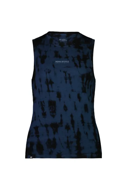 Mons Royal W Icon Relaxed Tank Tie Dyed Ice Night Tie Dye