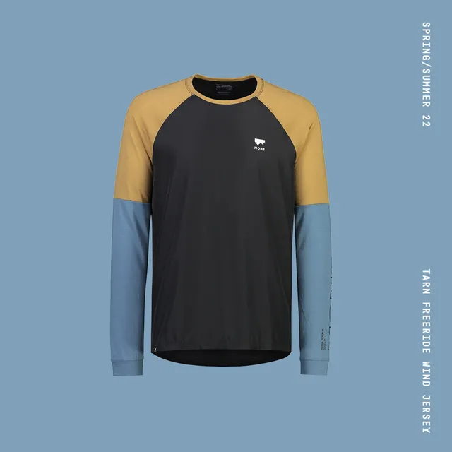 Mons Royal Tarn Merino Shift Wind Jersey Blue Slate / Black, M Mens