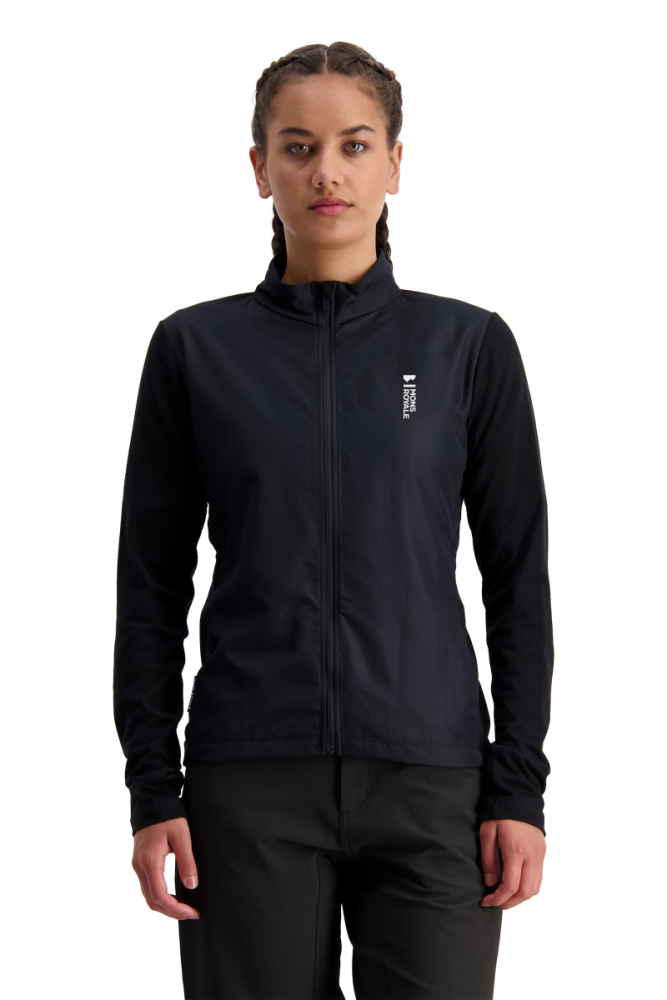 Mons Royal Redwood Wind Jersey Black,  S Womens
