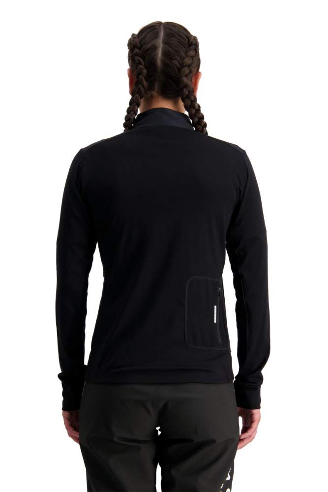 Mons Royal Redwood Wind Jersey Black,  S Womens