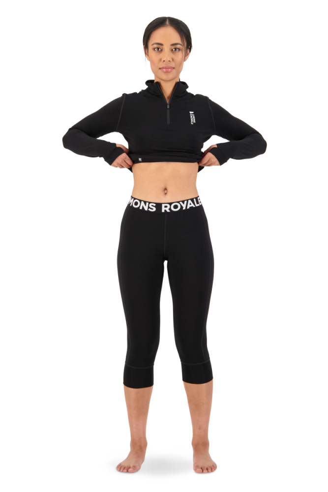 Mons Royal W Cascade Merino Flex 200 3/4 Legging Black