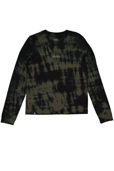 Mons Royal W Icon Relaxed LS Garment Dyed Olive Tie Dye