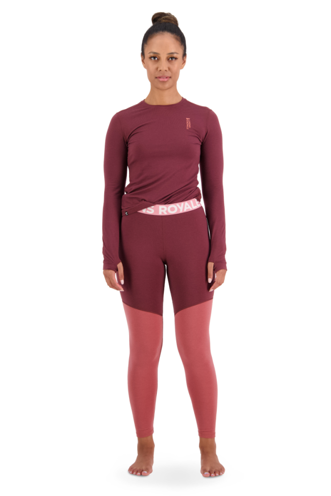 Mons Royal W Cascade Legging Dark Chocolate / Terracotta