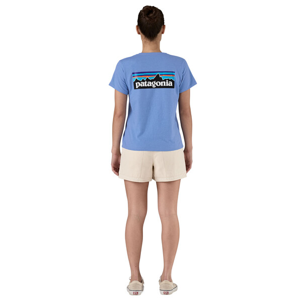 Patagonia W's P-6 Logo Responsibili-Tee, Abundant Blue