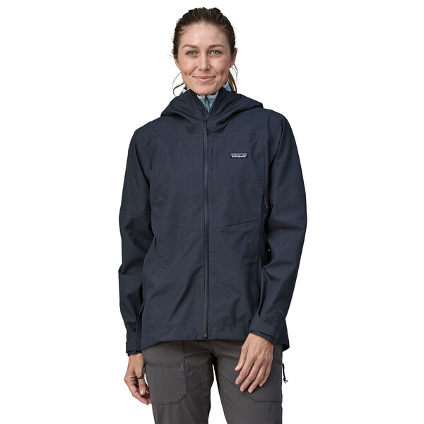 Patagonia W's Boulder Fork Rain Jkt, Smolder Blue, L